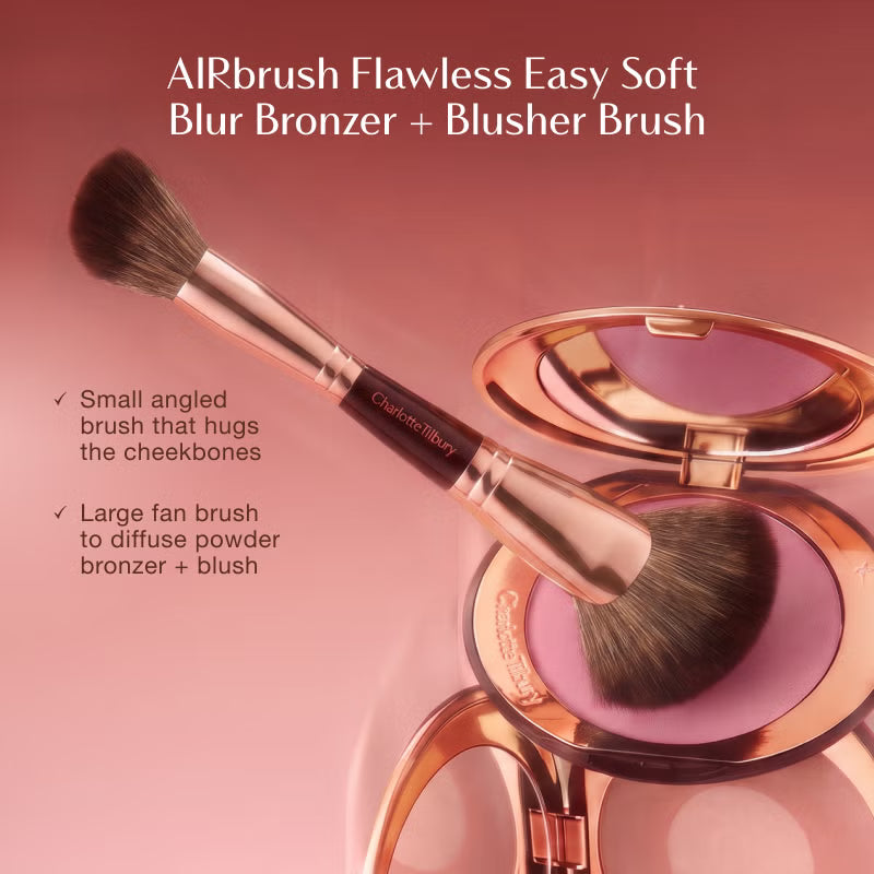 Airbrush Flawless Easy Soft Blur Blusher + Bronzer Brush
