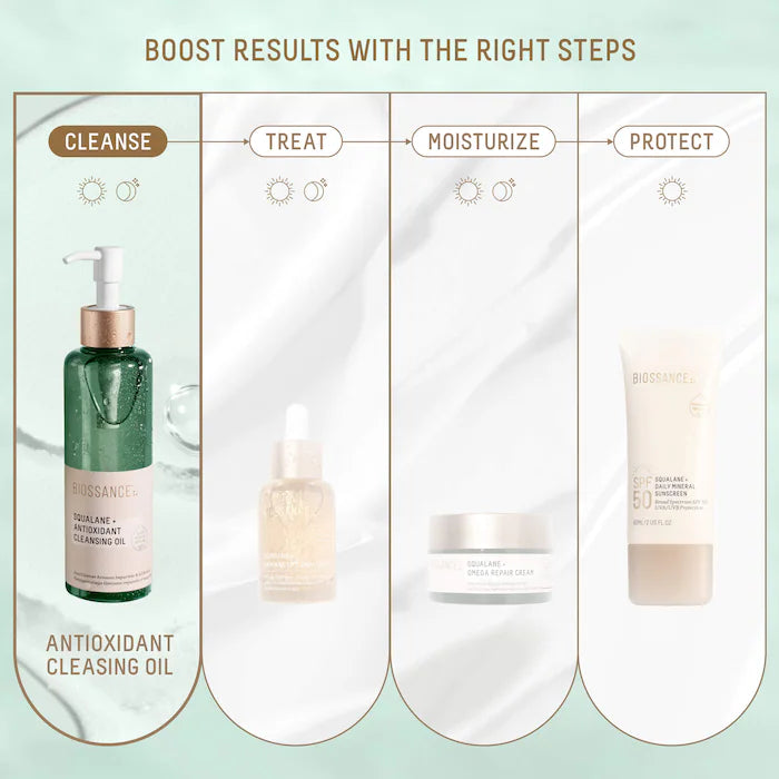 Antioxidant Makeup Removing Cleansing Oil + Squalane