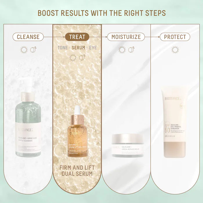 Firm And Lift Hydrating Dual Serum With Hyaluronic Acid + Squalane