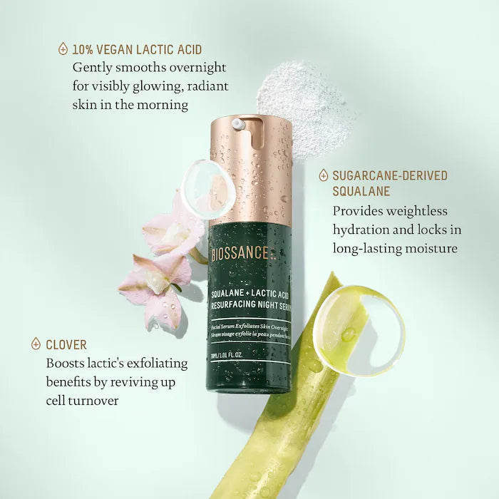 Squalane + 10% Lactic Acid Resurfacing Serum