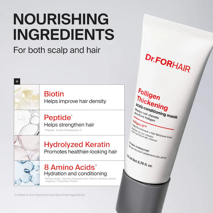 Folligen Thickening Scalp Conditioning Mask For Thinning Hair