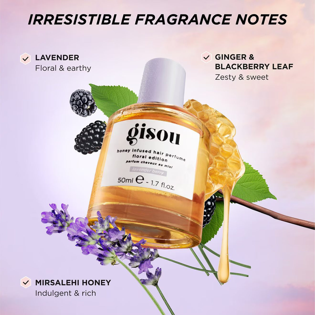 Honey Infused Hair Perfume Lavender Berry - Azora Beauty