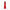 An Hourglass single lipstick tube in a vibrant metallic red, shown open with a deep berry-red lipstick bullet, centered on a plain off-white background.