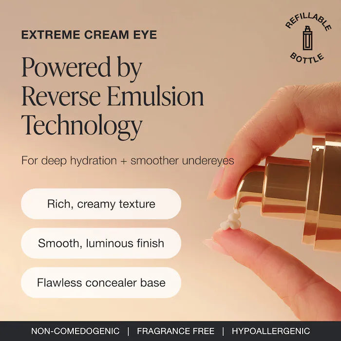 Extreme Cream Eye Firming Anti-Aging Refillable Eye Cream For Wrinkles + Puffiness