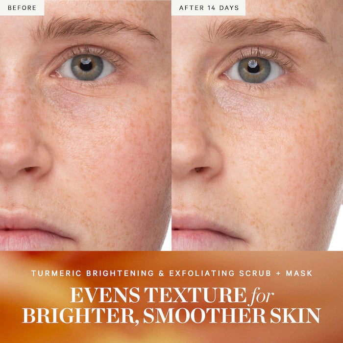 Turmeric Brightening Pore Scrub + Exfoliating Mask