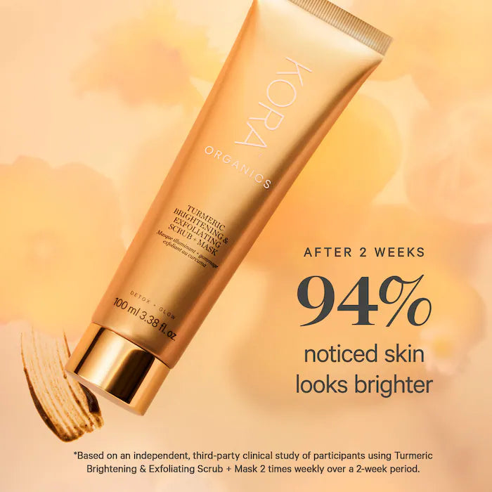 Turmeric Brightening Pore Scrub + Exfoliating Mask