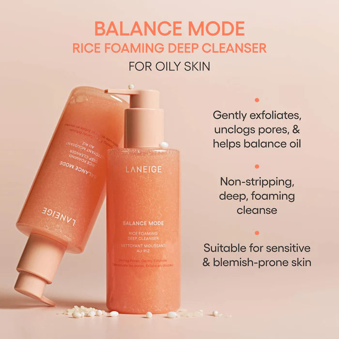 Balance Mode Micro-Foaming Rice Cleanser