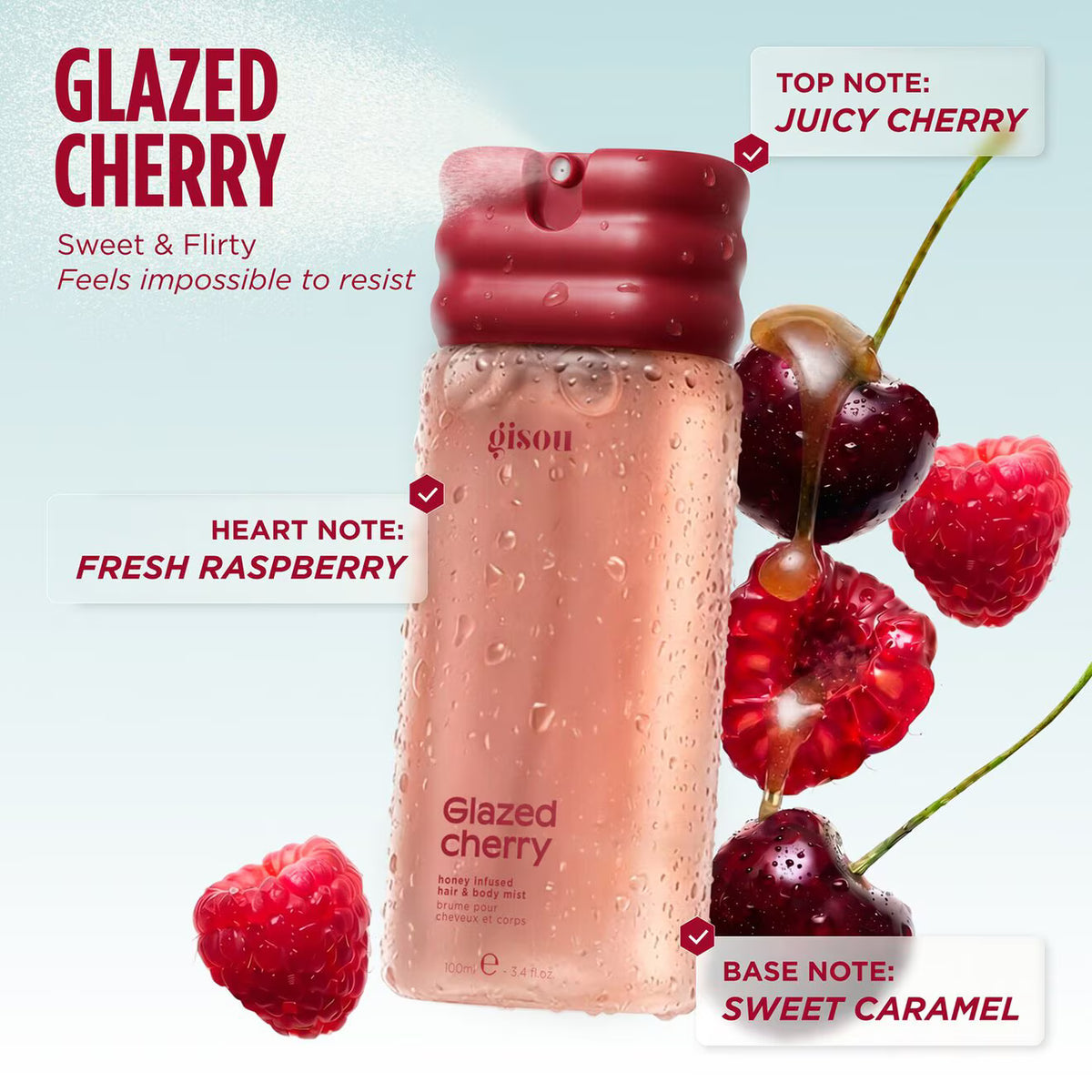 Honey Infused Hair & Body Mist Glazed Cherry - Azora Beauty