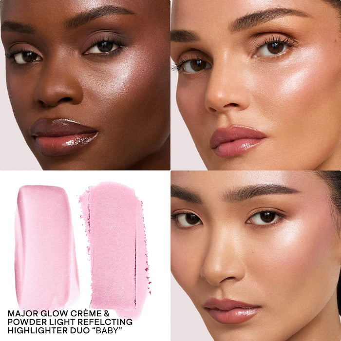 Major Glow Crème and Powder Light Reflecting Highlighter Duo - Azora Beauty