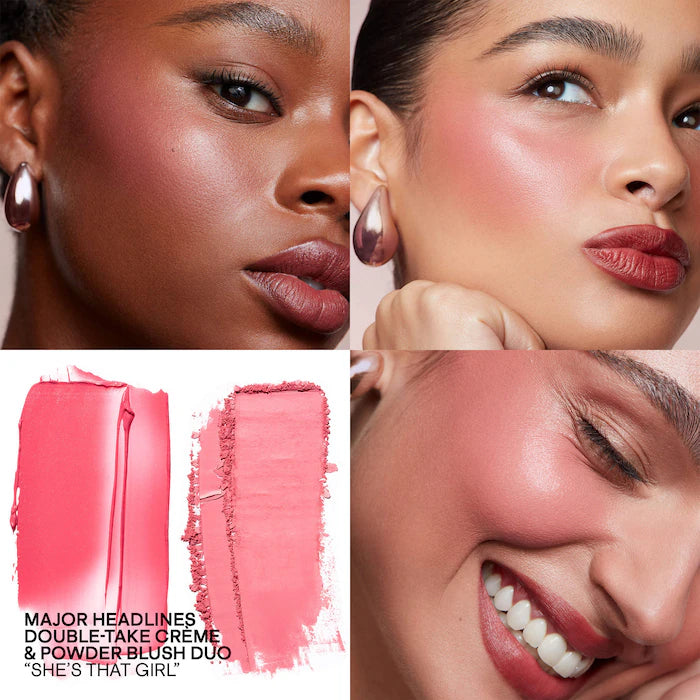 Mini Major Headlines Double-Take Crème and Powder Blush Duo - Azora Beauty