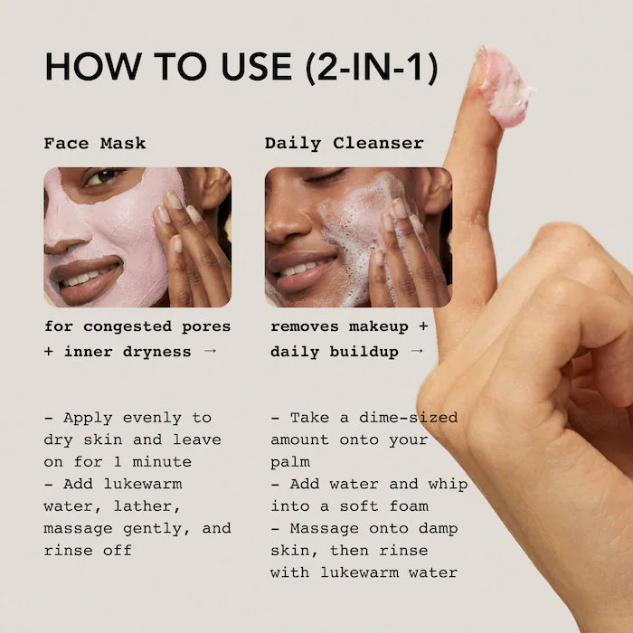 Strawberry Vanilla Face Mask Cleanser + Niacinamide