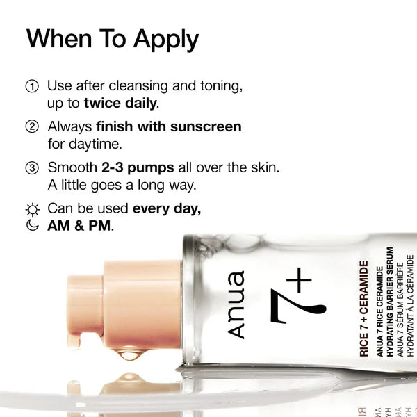 7 Rice Ceramide Hydrating Barrier Serum - Azora Beauty