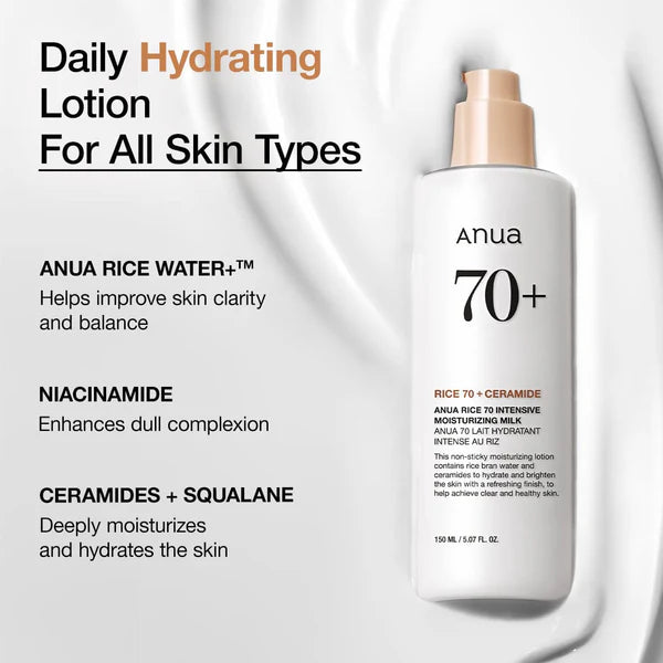Rice 70 Intensive Moisturizing Milk - Azora Beauty