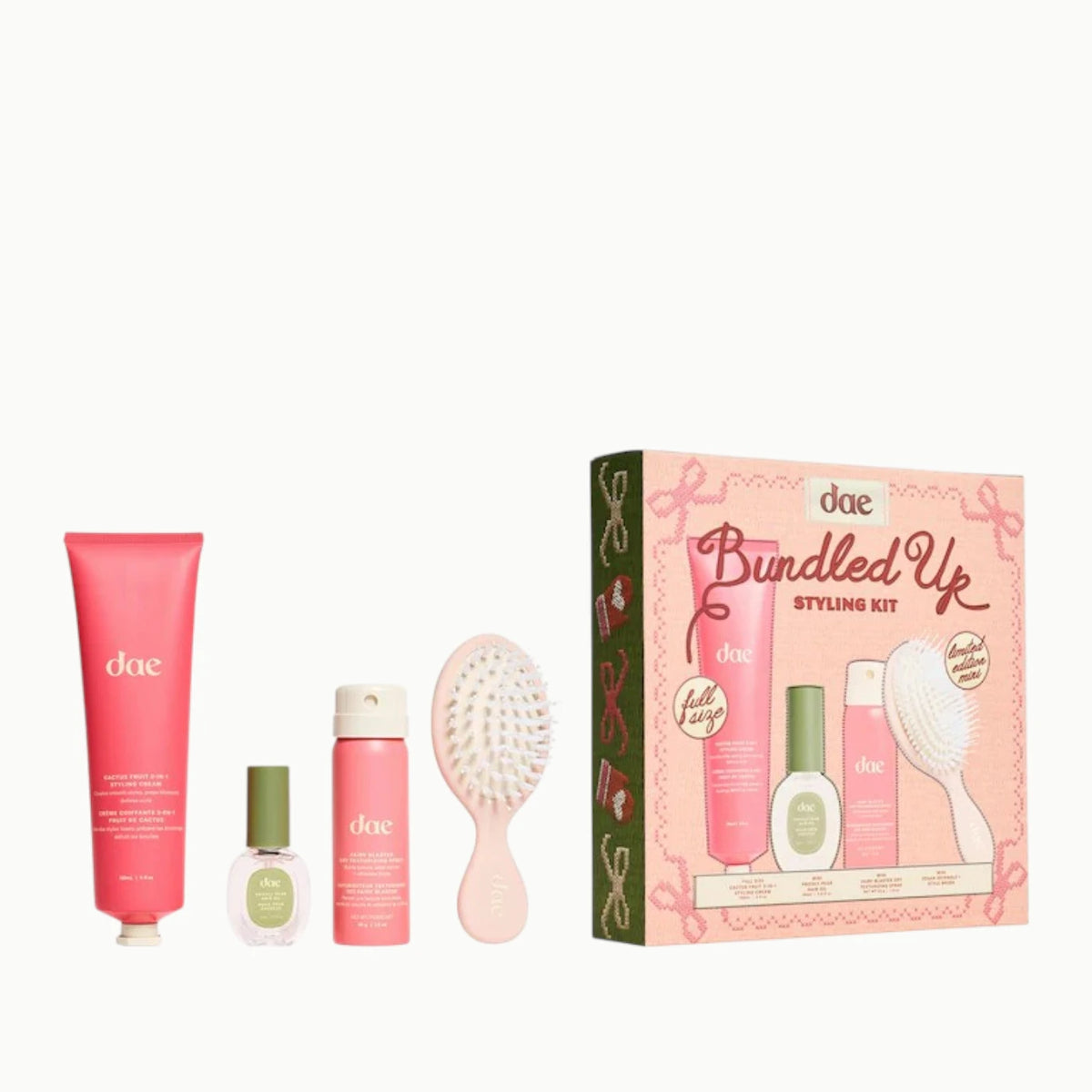 Cactus Fruit 3-In-1 Styling Cream, Mini Fairy Blaster + Prickly Pear Oil Set