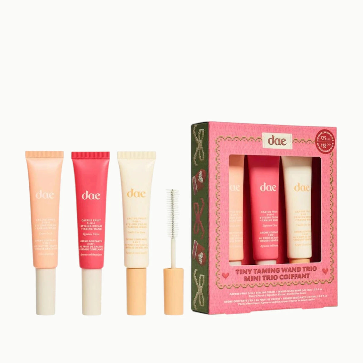 Mini Cactus Fruit 3-In-1 Styling Cream Taming Wand Trio Set