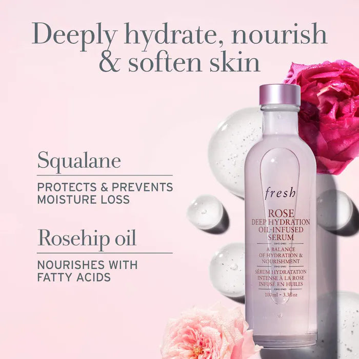 Rose & Squalane Deep Hydration Oil-Infused Serum
