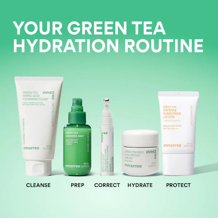 Green Tea Korean Ceramide Mist With Hyaluronic Acid For Redness & Soothing